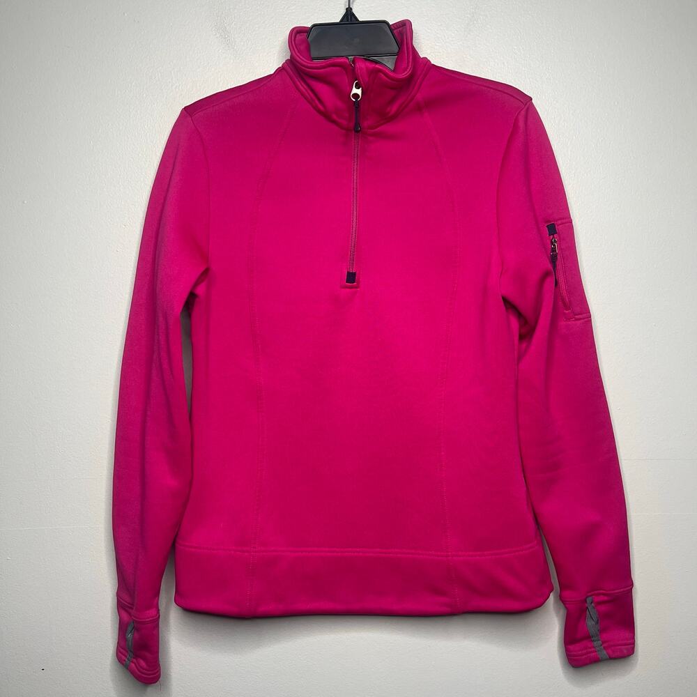 Lands' End Women's Pink 1/4 Zip Polartec Pullover Long-Sleeve Performance Size S